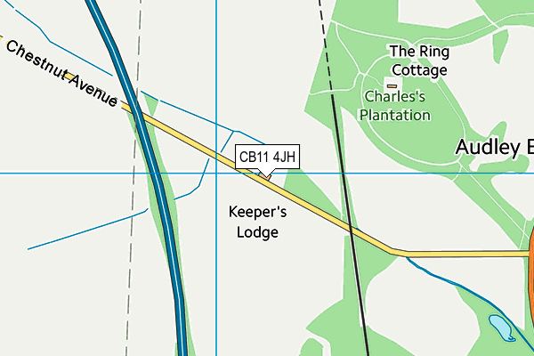 CB11 4JH map - OS VectorMap District (Ordnance Survey)