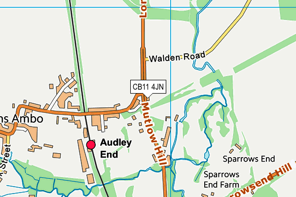 CB11 4JN map - OS VectorMap District (Ordnance Survey)