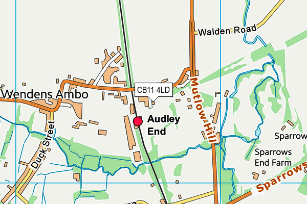 CB11 4LD map - OS VectorMap District (Ordnance Survey)