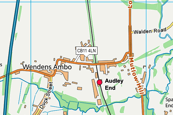 CB11 4LN map - OS VectorMap District (Ordnance Survey)