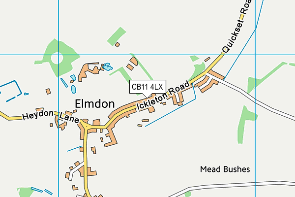 CB11 4LX map - OS VectorMap District (Ordnance Survey)