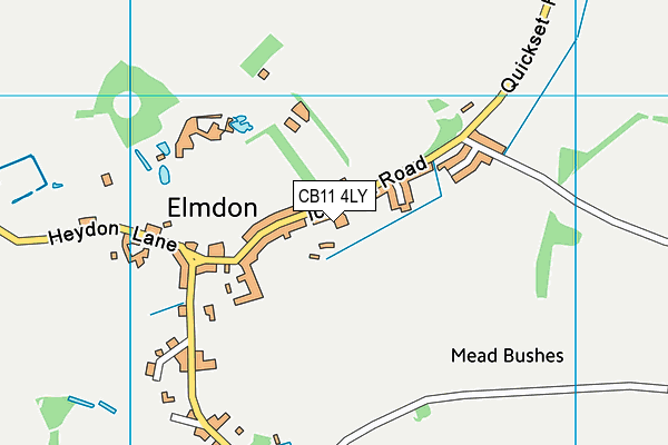 CB11 4LY map - OS VectorMap District (Ordnance Survey)