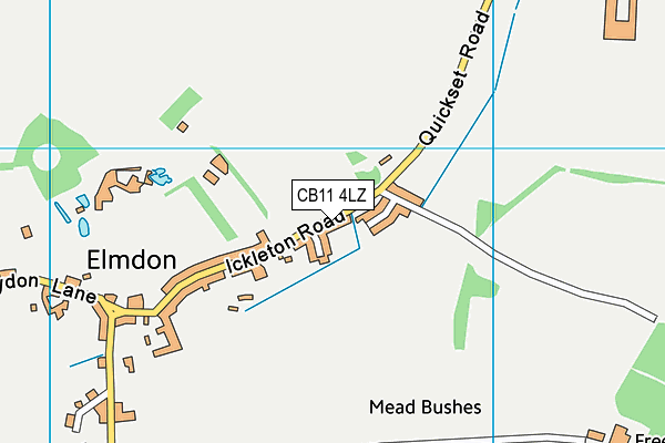 CB11 4LZ map - OS VectorMap District (Ordnance Survey)