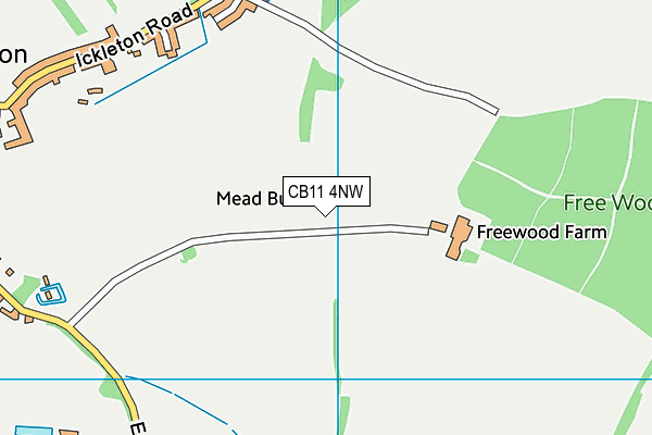 CB11 4NW map - OS VectorMap District (Ordnance Survey)