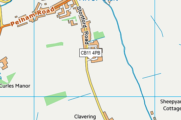 CB11 4PB map - OS VectorMap District (Ordnance Survey)