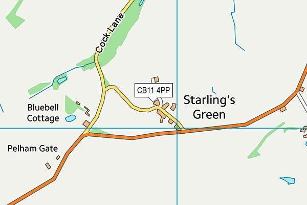 CB11 4PP map - OS VectorMap District (Ordnance Survey)