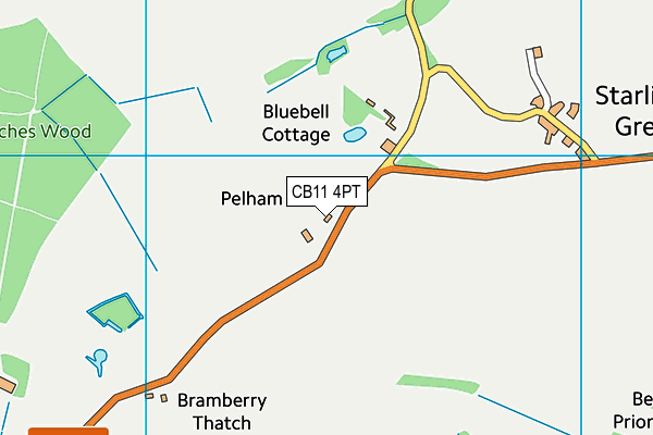 CB11 4PT map - OS VectorMap District (Ordnance Survey)