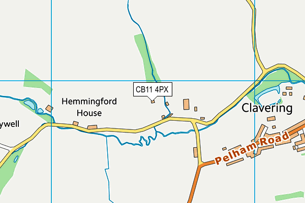 CB11 4PX map - OS VectorMap District (Ordnance Survey)