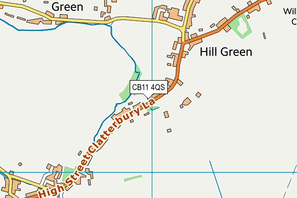 Clavering Jubilee Fields map (CB11 4QS) - OS VectorMap District (Ordnance Survey)