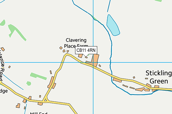 CB11 4RN map - OS VectorMap District (Ordnance Survey)