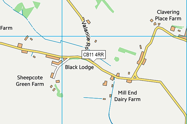 CB11 4RR map - OS VectorMap District (Ordnance Survey)