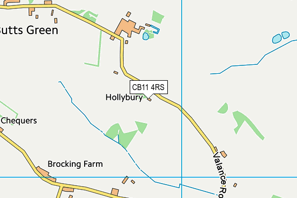 CB11 4RS map - OS VectorMap District (Ordnance Survey)