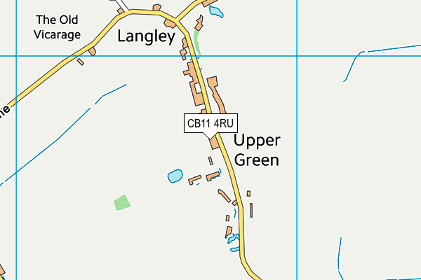 CB11 4RU map - OS VectorMap District (Ordnance Survey)