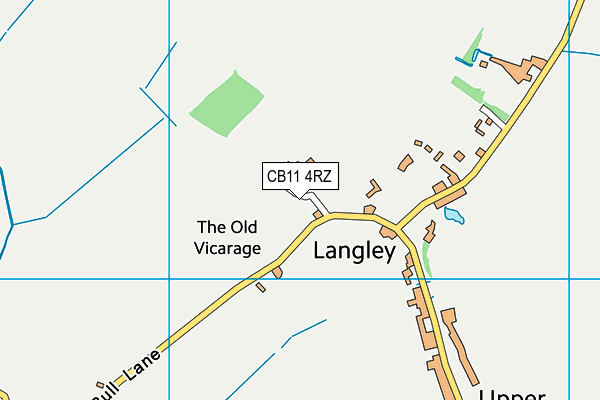 CB11 4RZ map - OS VectorMap District (Ordnance Survey)