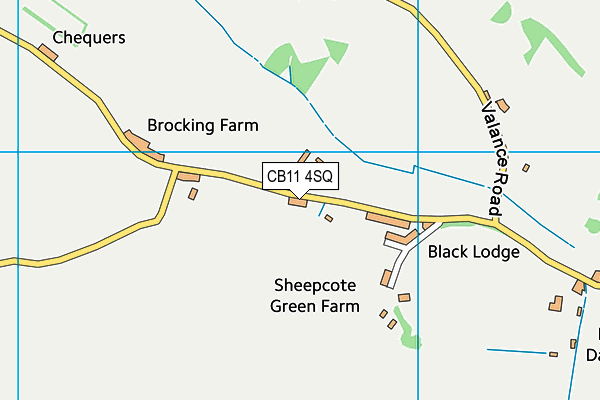 CB11 4SQ map - OS VectorMap District (Ordnance Survey)