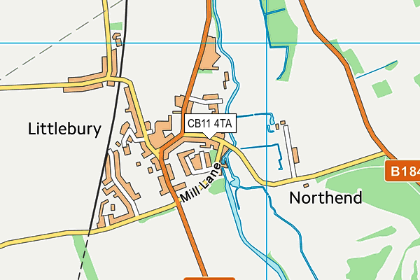 Littlebury Recreation Ground map (CB11 4TA) - OS VectorMap District (Ordnance Survey)