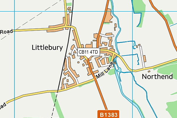 CB11 4TD map - OS VectorMap District (Ordnance Survey)