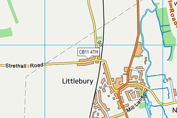 CB11 4TH map - OS VectorMap District (Ordnance Survey)