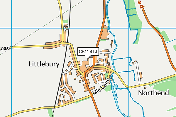 CB11 4TJ map - OS VectorMap District (Ordnance Survey)