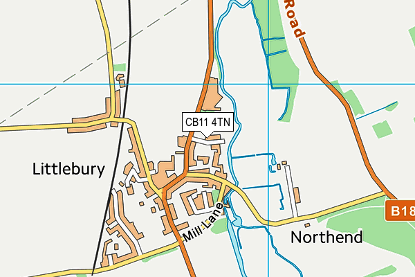 CB11 4TN map - OS VectorMap District (Ordnance Survey)