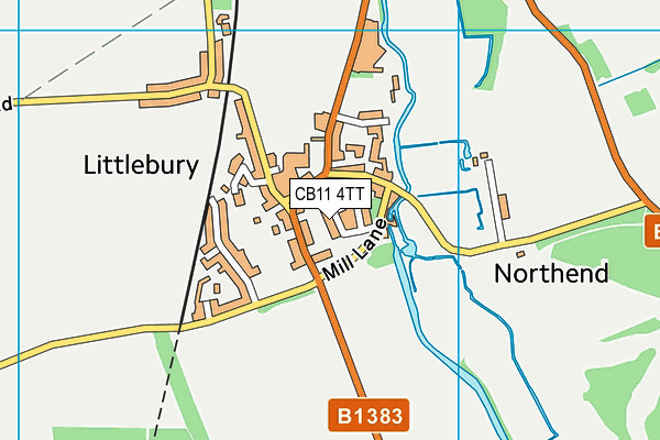 CB11 4TT map - OS VectorMap District (Ordnance Survey)