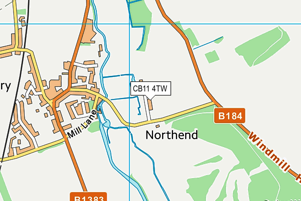 CB11 4TW map - OS VectorMap District (Ordnance Survey)