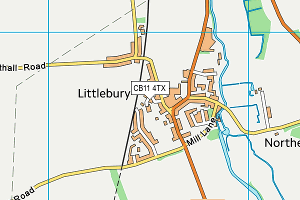 CB11 4TX map - OS VectorMap District (Ordnance Survey)