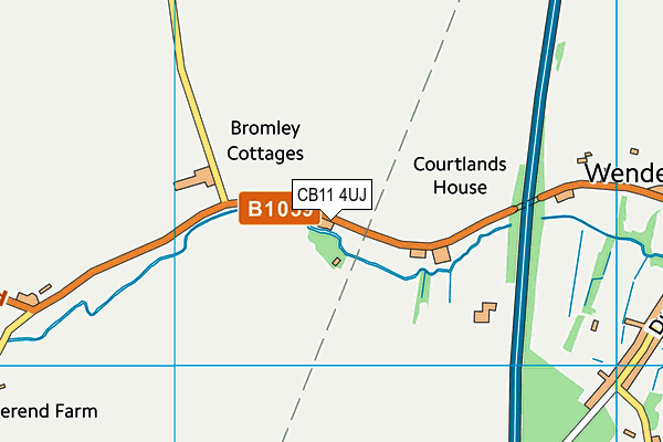 CB11 4UJ map - OS VectorMap District (Ordnance Survey)