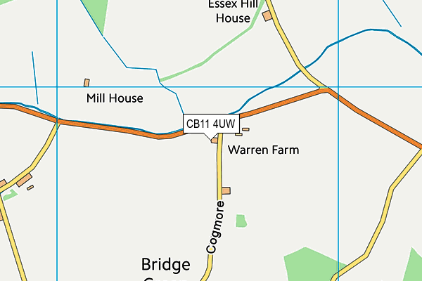 CB11 4UW map - OS VectorMap District (Ordnance Survey)