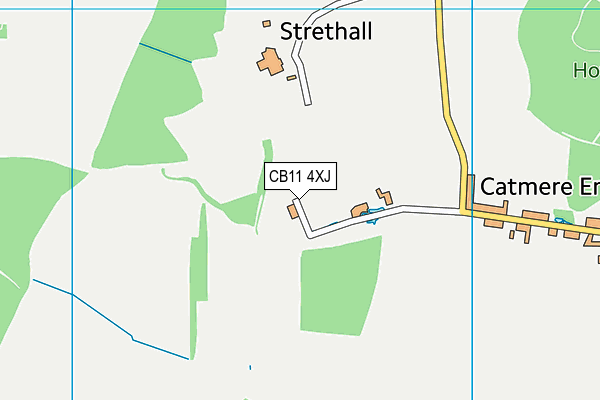 CB11 4XJ map - OS VectorMap District (Ordnance Survey)