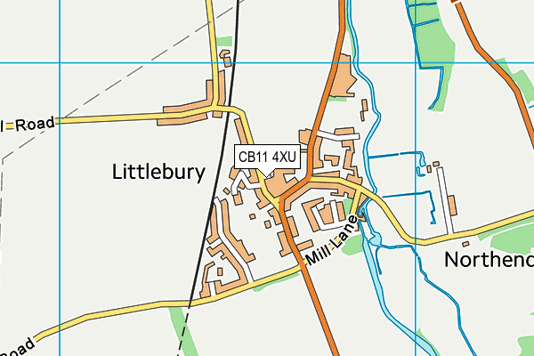 CB11 4XU map - OS VectorMap District (Ordnance Survey)