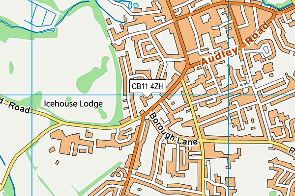 CB11 4ZH map - OS VectorMap District (Ordnance Survey)