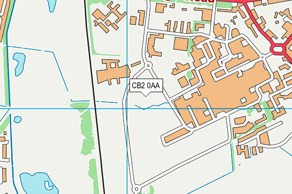 CB2 0AA map - OS VectorMap District (Ordnance Survey)