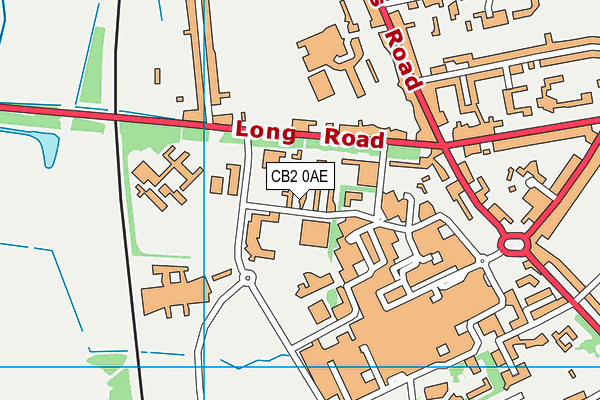 CB2 0AE map - OS VectorMap District (Ordnance Survey)