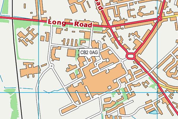 CB2 0AG map - OS VectorMap District (Ordnance Survey)