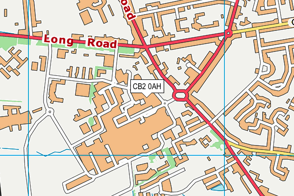 CB2 0AH map - OS VectorMap District (Ordnance Survey)