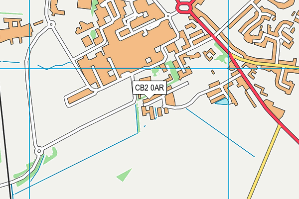 CB2 0AR map - OS VectorMap District (Ordnance Survey)