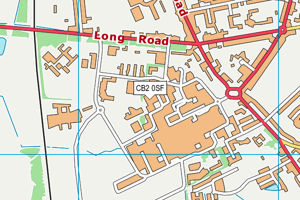 CB2 0SF map - OS VectorMap District (Ordnance Survey)