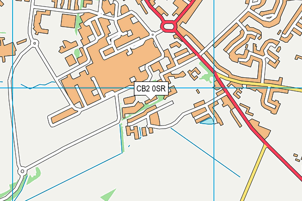 CB2 0SR map - OS VectorMap District (Ordnance Survey)