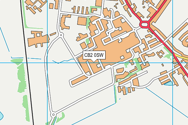 CB2 0SW map - OS VectorMap District (Ordnance Survey)