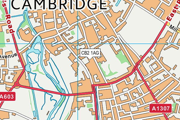 CB2 1AG map - OS VectorMap District (Ordnance Survey)