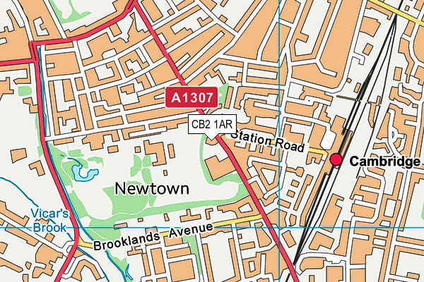 CB2 1AR map - OS VectorMap District (Ordnance Survey)