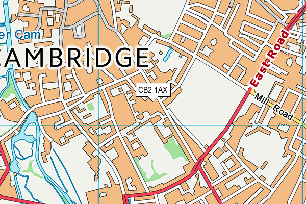 CB2 1AX map - OS VectorMap District (Ordnance Survey)