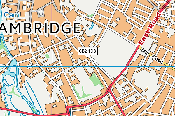 CB2 1DB map - OS VectorMap District (Ordnance Survey)