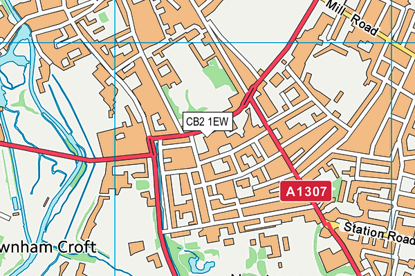 CB2 1EW map - OS VectorMap District (Ordnance Survey)