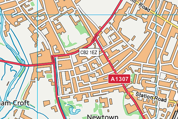 CB2 1EZ map - OS VectorMap District (Ordnance Survey)