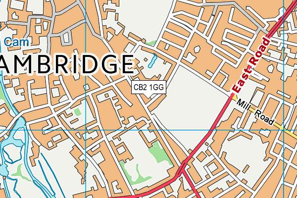 CB2 1GG map - OS VectorMap District (Ordnance Survey)