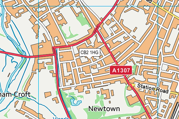 CB2 1HG map - OS VectorMap District (Ordnance Survey)