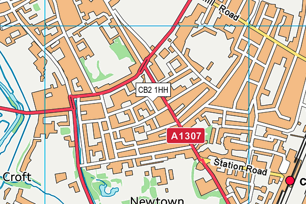 CB2 1HH map - OS VectorMap District (Ordnance Survey)