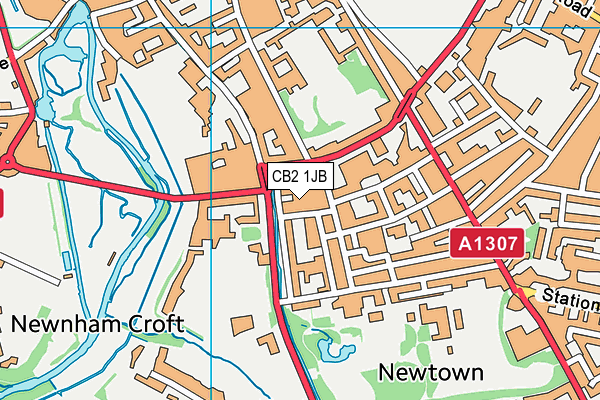 CB2 1JB map - OS VectorMap District (Ordnance Survey)